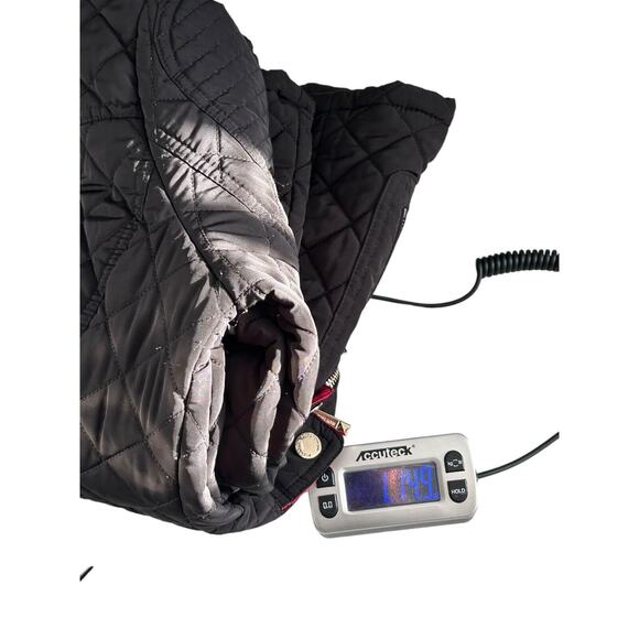 Michael Michael Kors Jacket Size S Black Full Hidden Zipper Button Quilted Coat - Picture 11 of 11